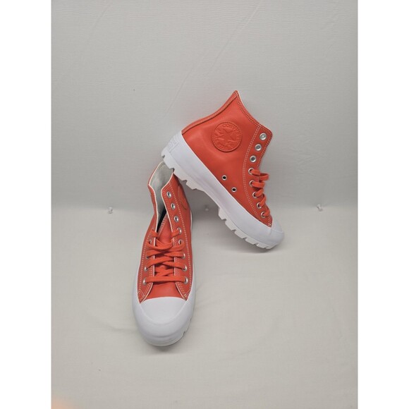 Women’s Orange Platform Converse Chuck Taylor All Star Trainers High Tops, 8.5 main image 11